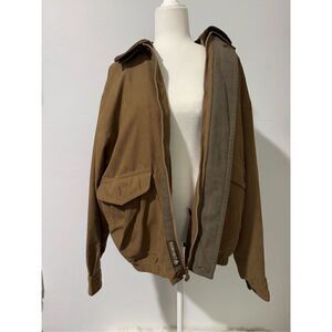 Rainforest tan thermolite active jacket leather collar L